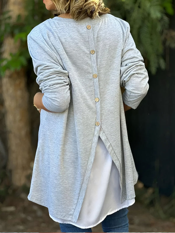 Dvoudílné tričko s dlouhým rukávem s nápisem