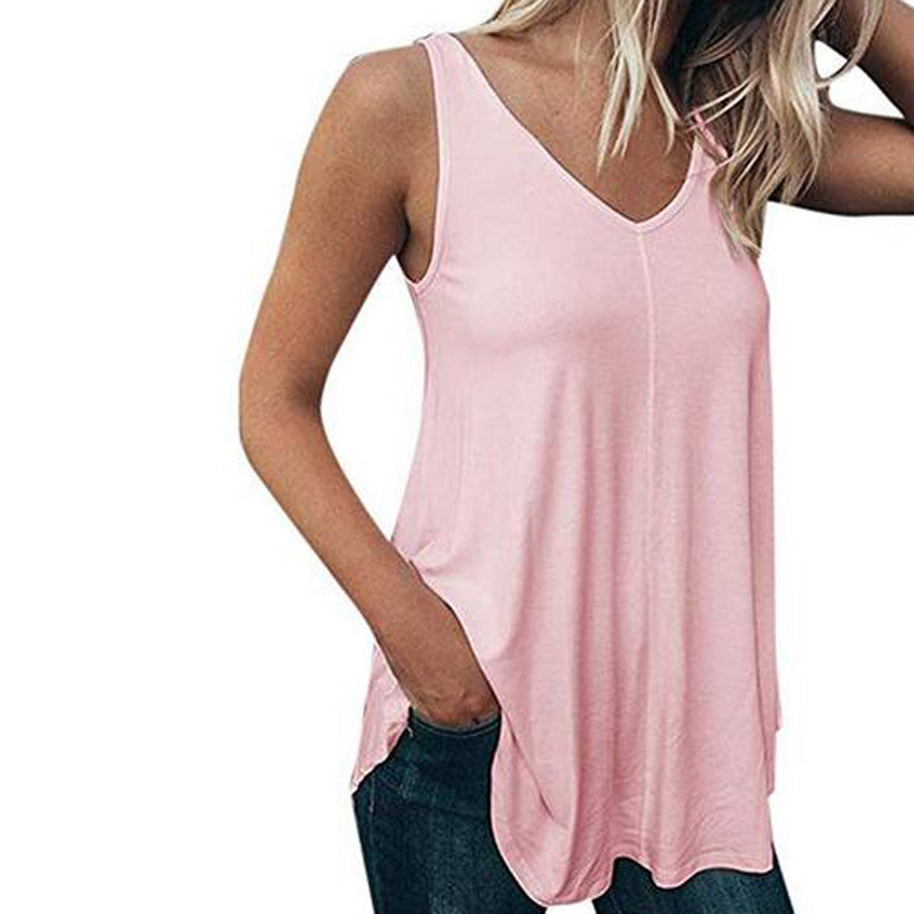 Bavlněná jednoduchá vesta bez rukávů