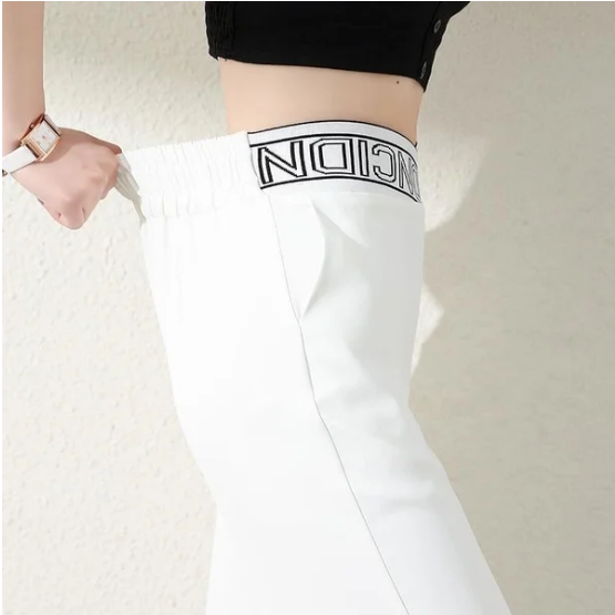 🔥Letní horký výprodej 50% SLEVA-Ice Silk Široké nohavice s vysokým pasem