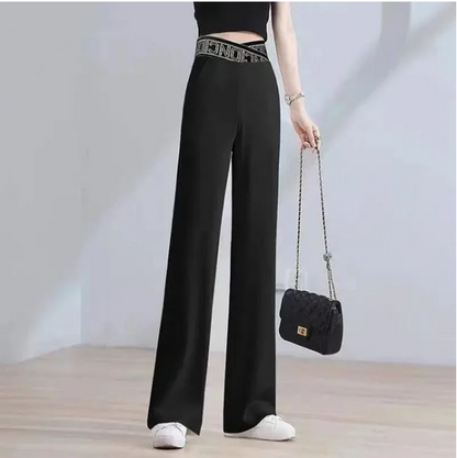 🔥Letní horký výprodej 50% SLEVA-Ice Silk Široké nohavice s vysokým pasem