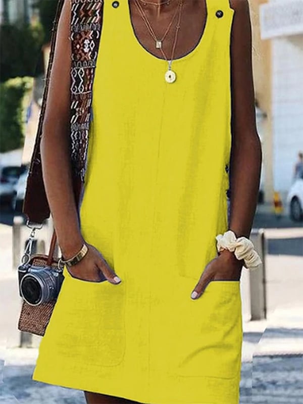 Dámské šaty na ramínka Pure Color