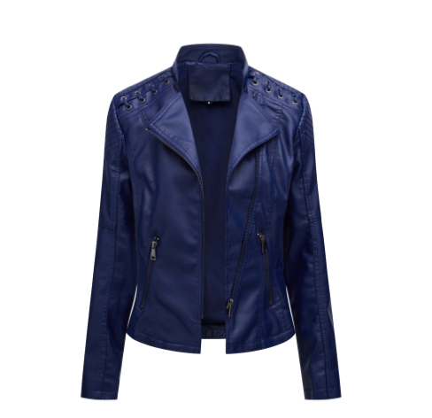 podzim zima bunda z PU umělé kůže dámská bunda s dlouhým rukávem