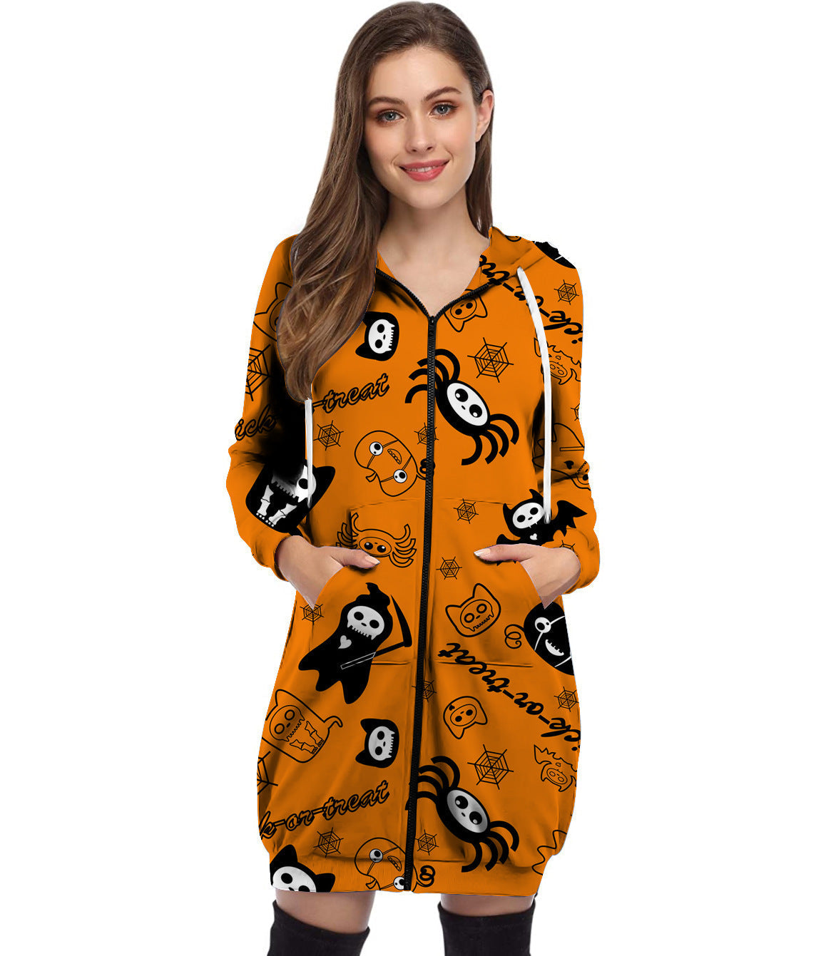 Kabát s halloweenským potiskem 2022