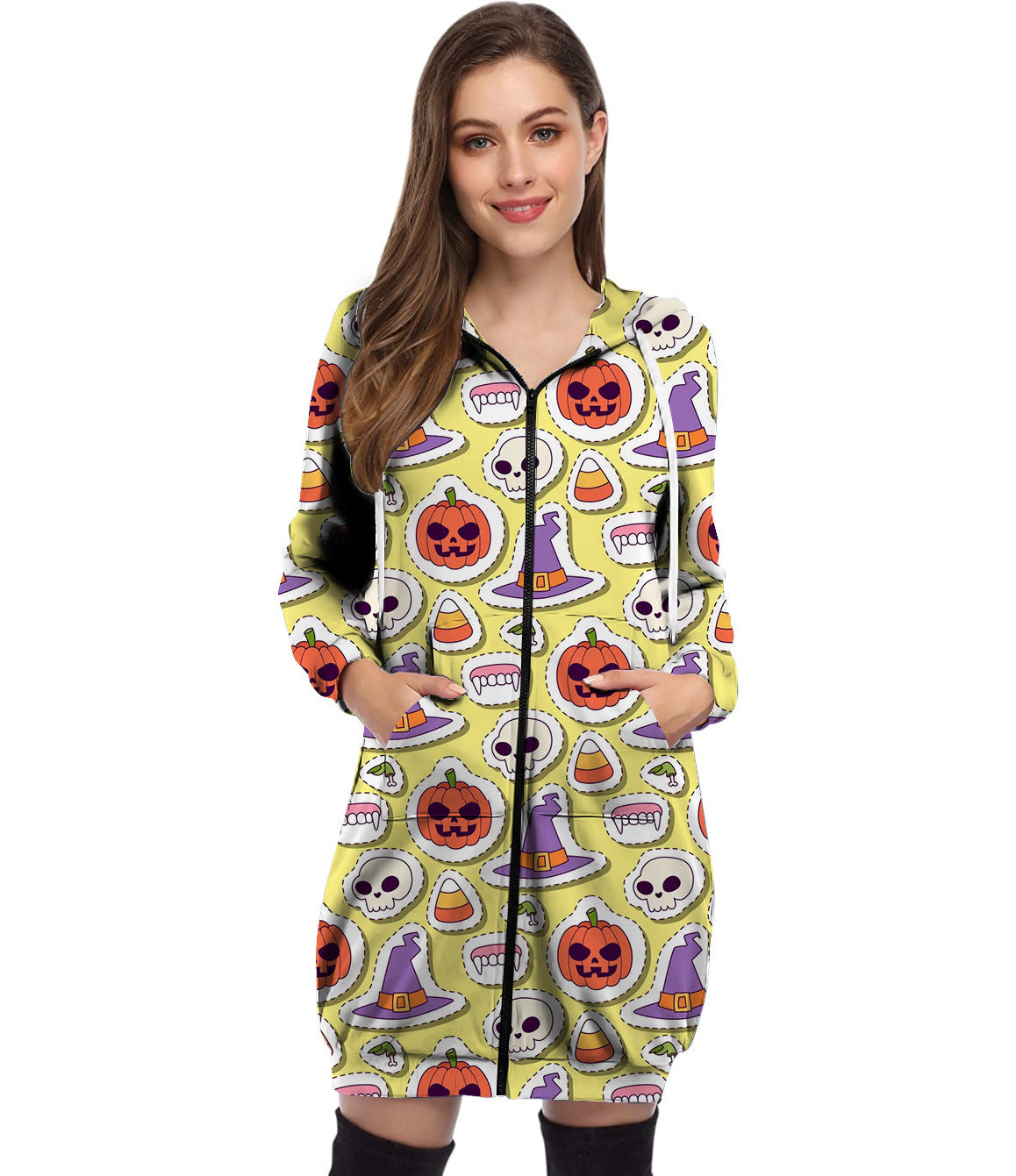 Kabát s halloweenským potiskem 2022