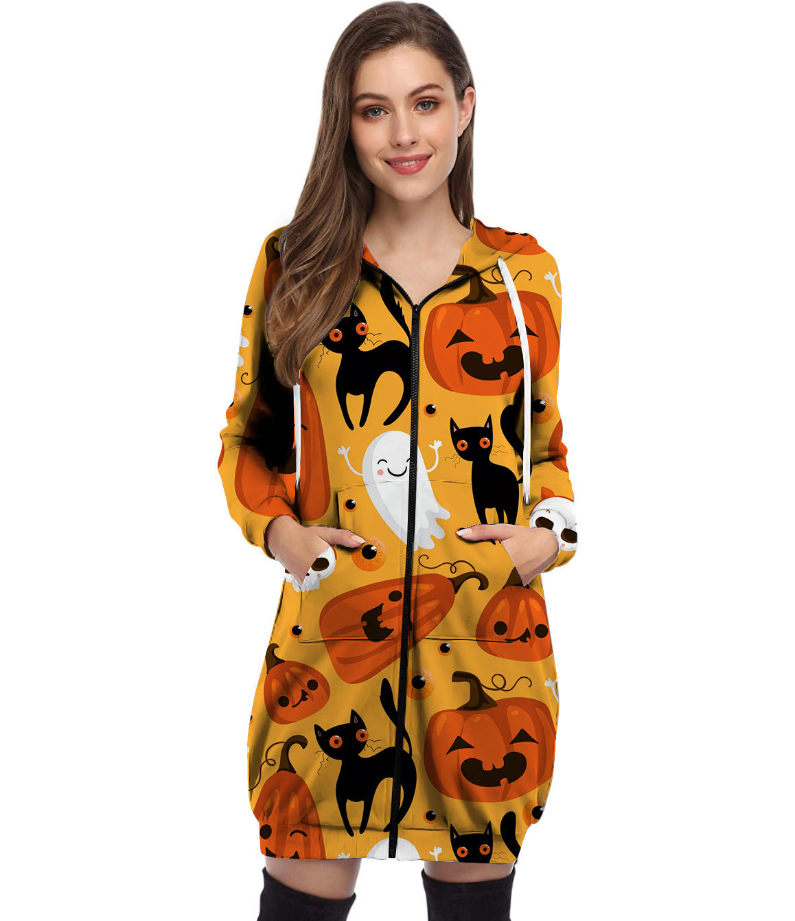 Kabát s halloweenským potiskem 2022