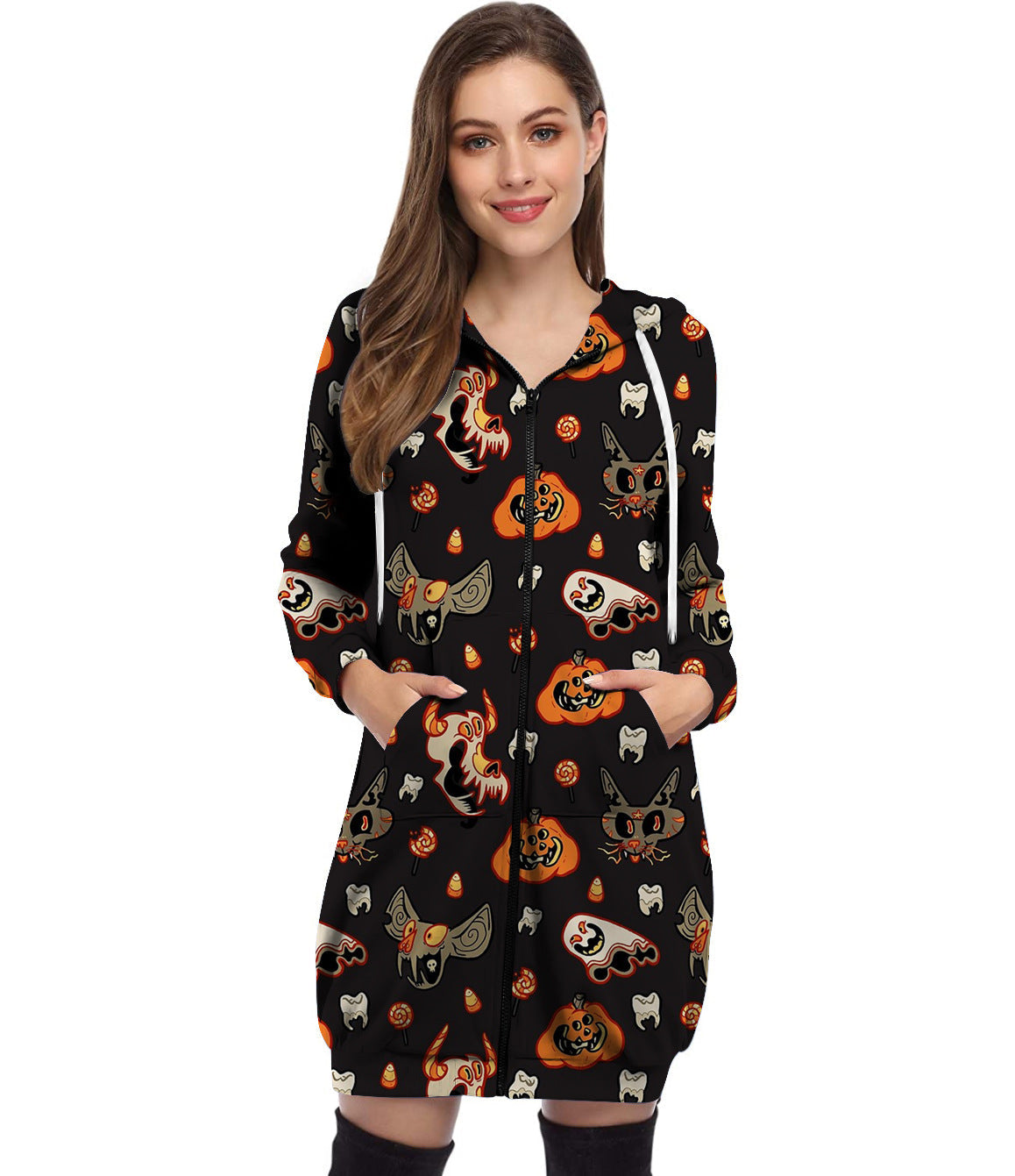 Kabát s halloweenským potiskem 2022