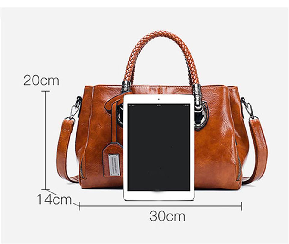 Vintage voskovaná a olejovaná bostonská kožená trojitá taška přes rameno