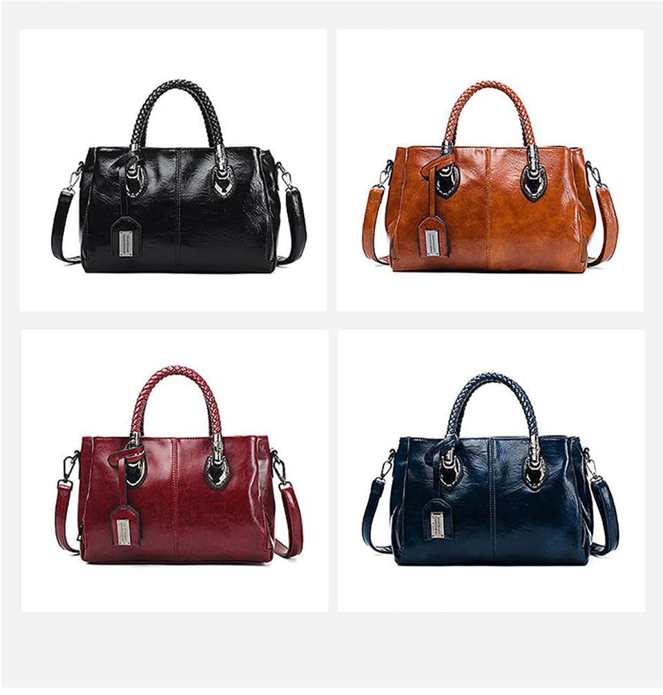 Vintage voskovaná a olejovaná bostonská kožená trojitá taška přes rameno