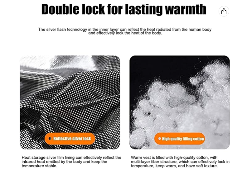 Vesta se zimním vyhříváním, nastavitelná a pratelná
