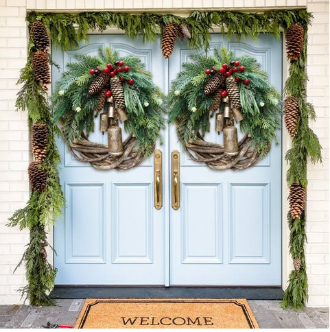 🔥🔥Žhavý VÝPRODEJ VENKOVSKÝ VÁNOČNÍ VĚnec, BOHO VĚnec, PRÁZDNINOVÝ VĚnec