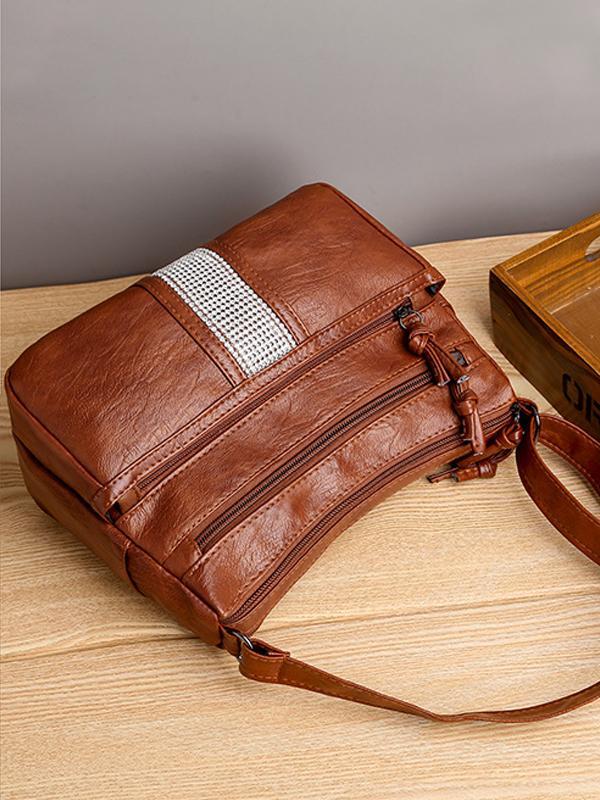 Taška přes rameno z měkké retro kůže