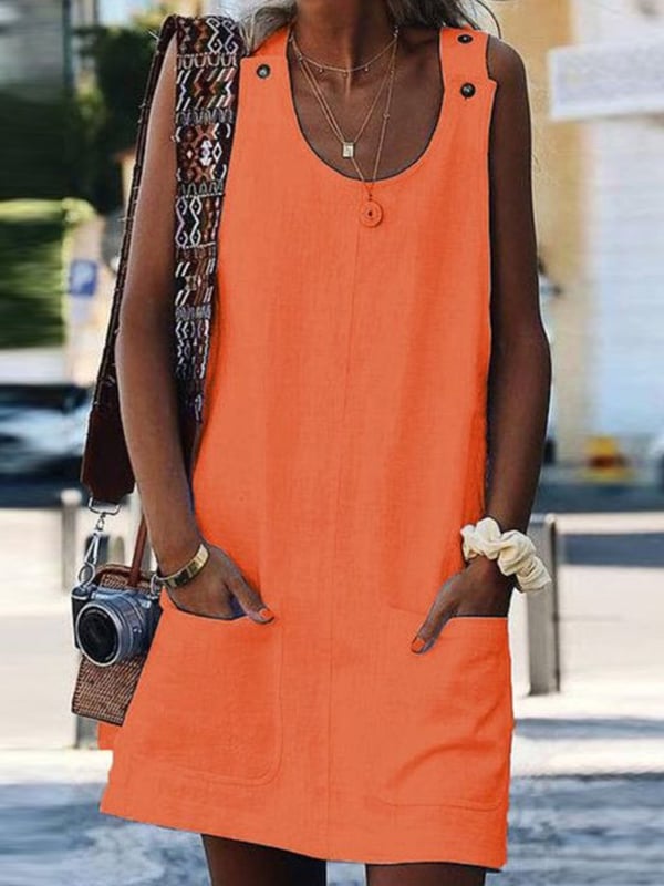 Dámské šaty na ramínka Pure Color