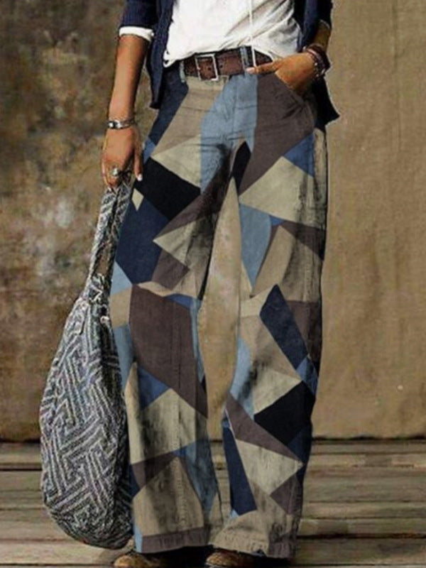 Vintage dámské ležérní kalhoty nadměrné velikosti tenké kalhoty