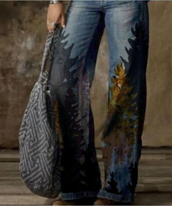 Vintage dámské ležérní kalhoty nadměrné velikosti tenké kalhoty