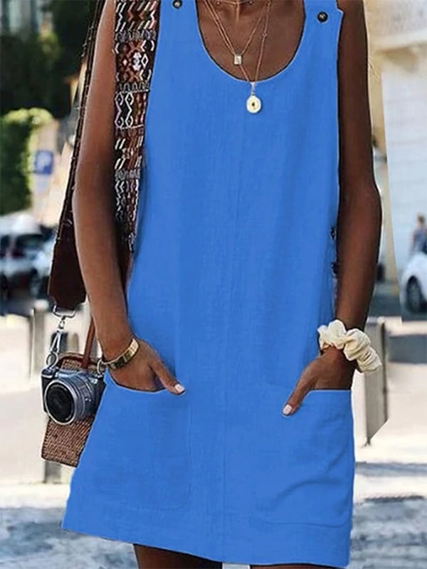 Dámské šaty na ramínka Pure Color