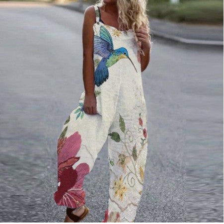 Pohodlný bavlněný overal s potiskem