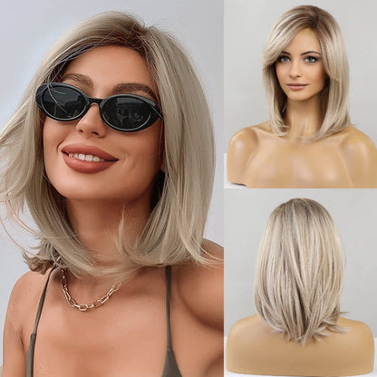 Dámská blond paruka po ramena