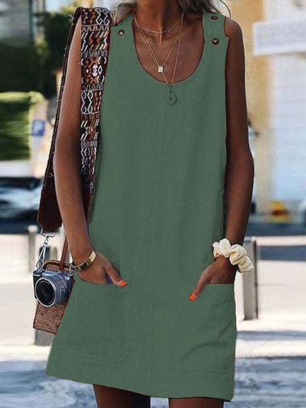 Dámské šaty na ramínka Pure Color