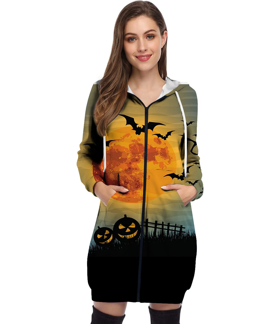 Kabát s halloweenským potiskem 2022