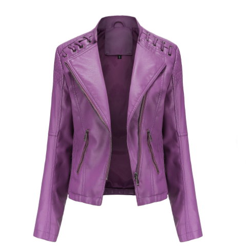 podzim zima bunda z PU umělé kůže dámská bunda s dlouhým rukávem