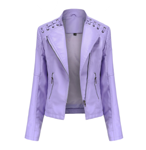 podzim zima bunda z PU umělé kůže dámská bunda s dlouhým rukávem