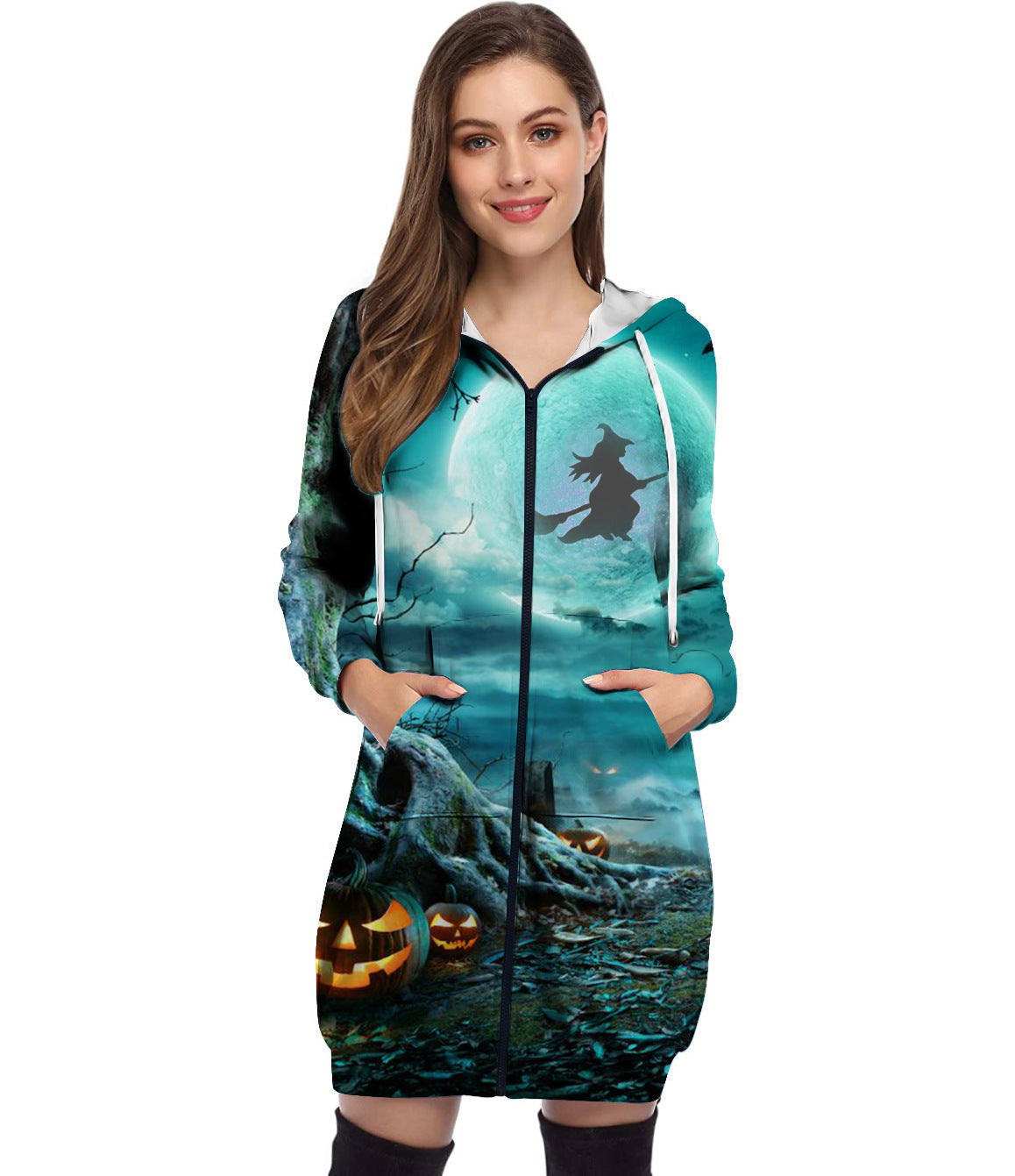 Kabát s halloweenským potiskem 2022