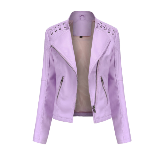 podzim zima bunda z PU umělé kůže dámská bunda s dlouhým rukávem