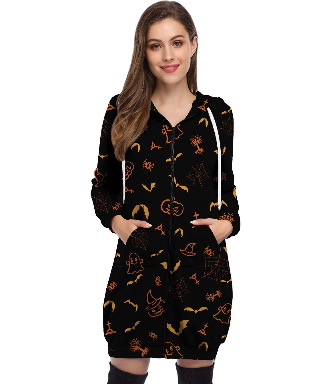 Kabát s halloweenským potiskem 2022