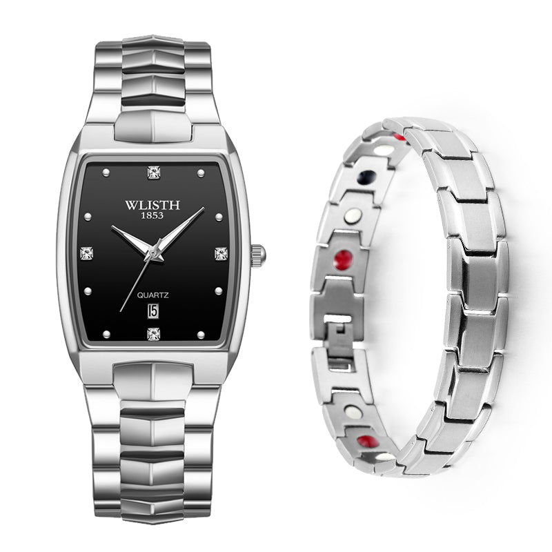👩❤️👨DÁRKOVÁ SADA QUARTZOVÝCH HODINEK A MAGNETICKÉHO NÁRAMKU