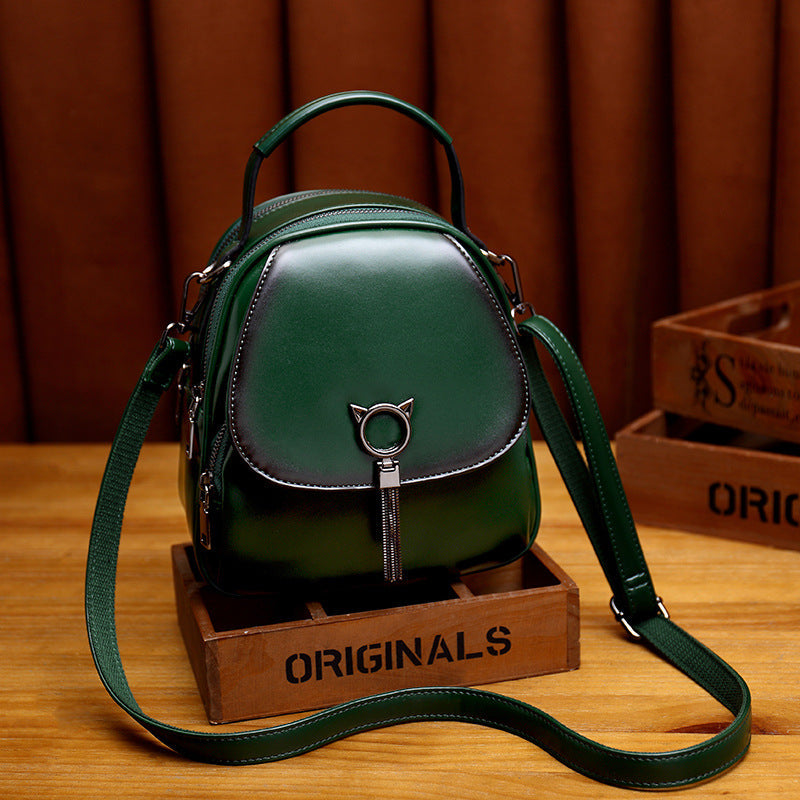 Módní kožený batoh Mini všestranný batoh