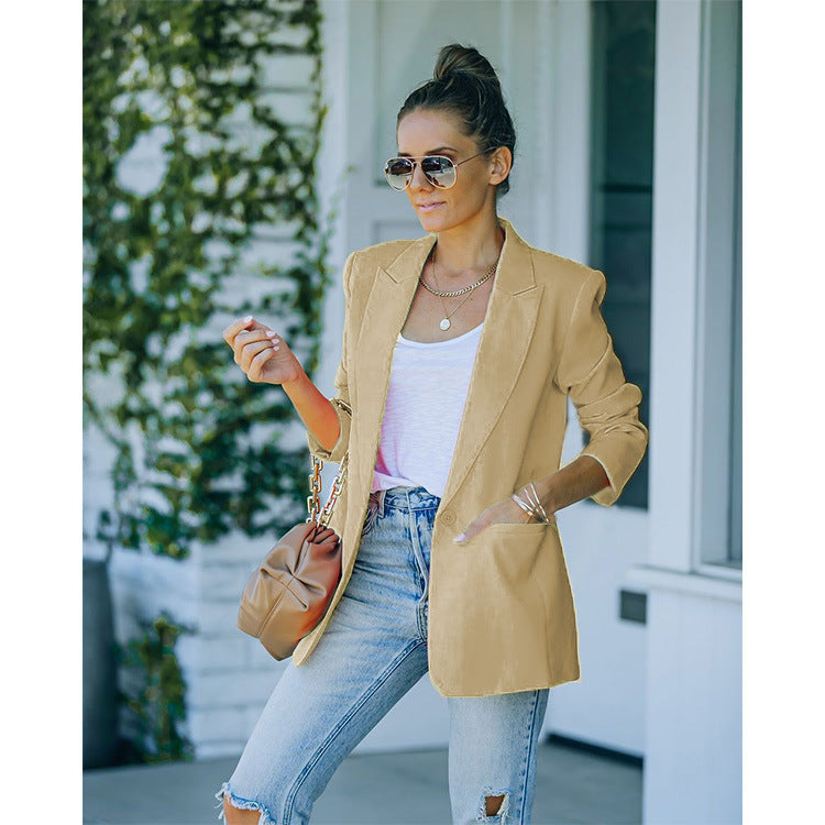 2022 Podzimní a zimní bunda s dlouhým rukávem v evropském a americkém stylu