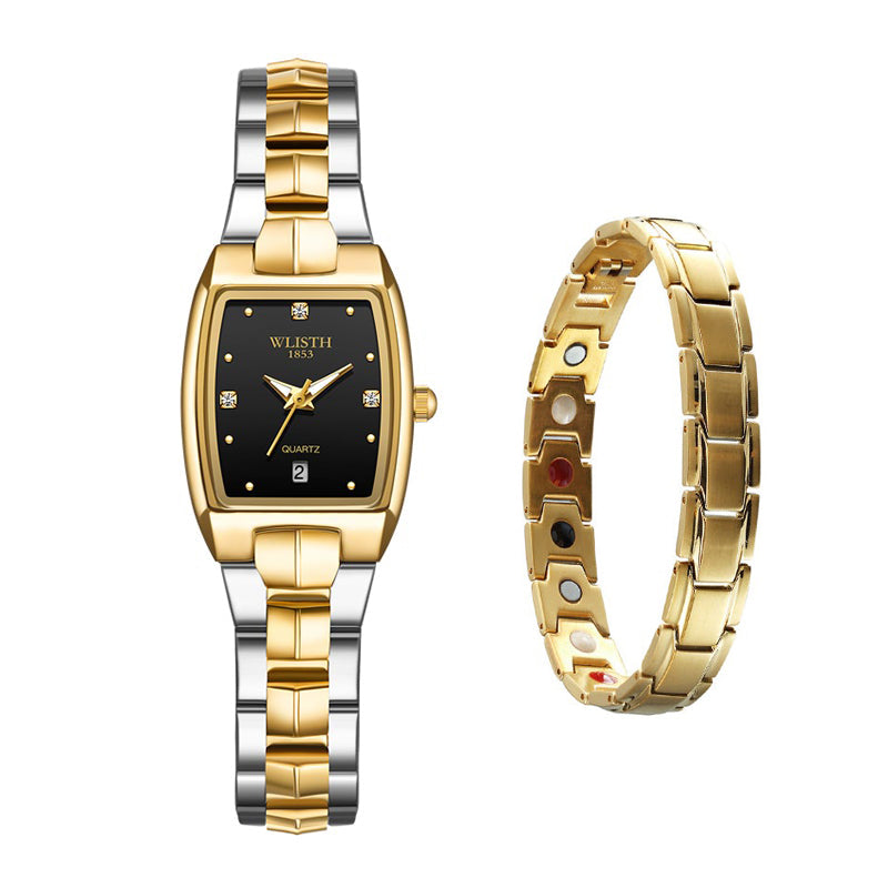 👩❤️👨DÁRKOVÁ SADA QUARTZOVÝCH HODINEK A MAGNETICKÉHO NÁRAMKU