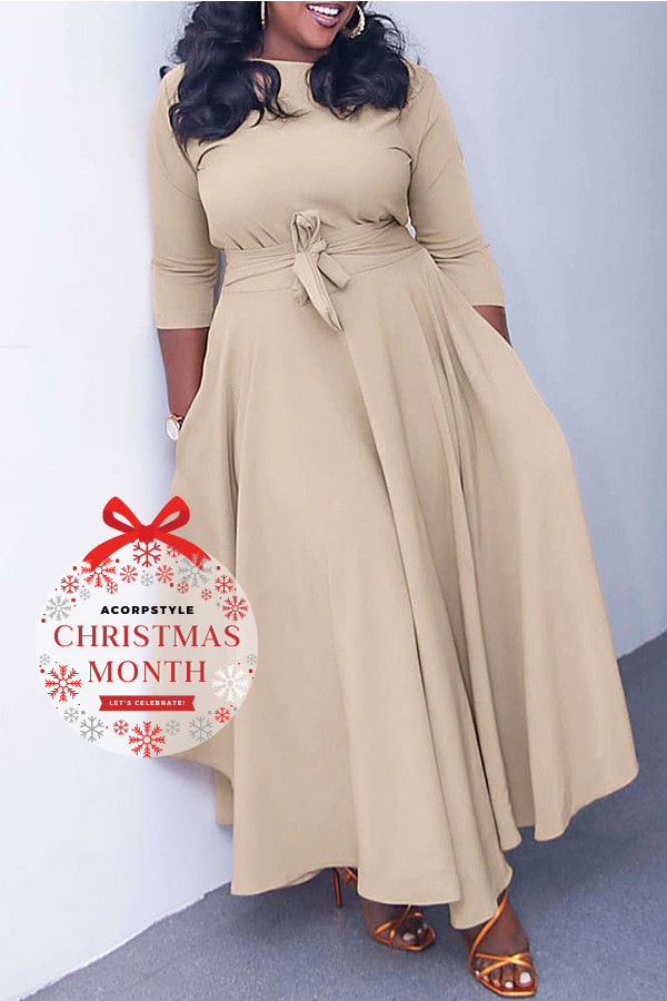 【S-3XL】 Šaty s 3/4 rukávem