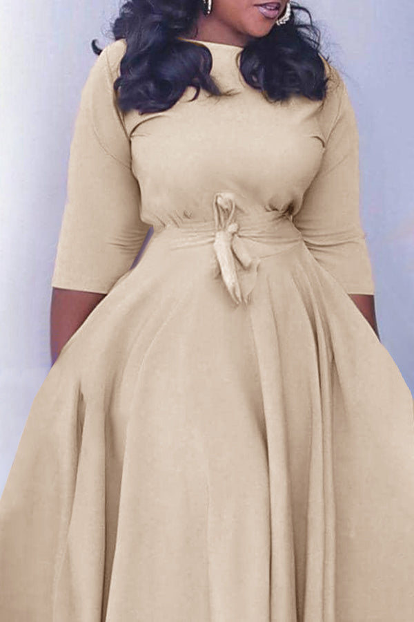 【S-3XL】 Šaty s 3/4 rukávem