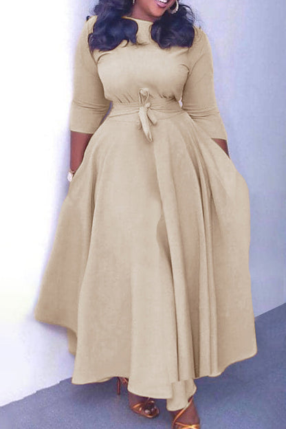 【S-3XL】 Šaty s 3/4 rukávem