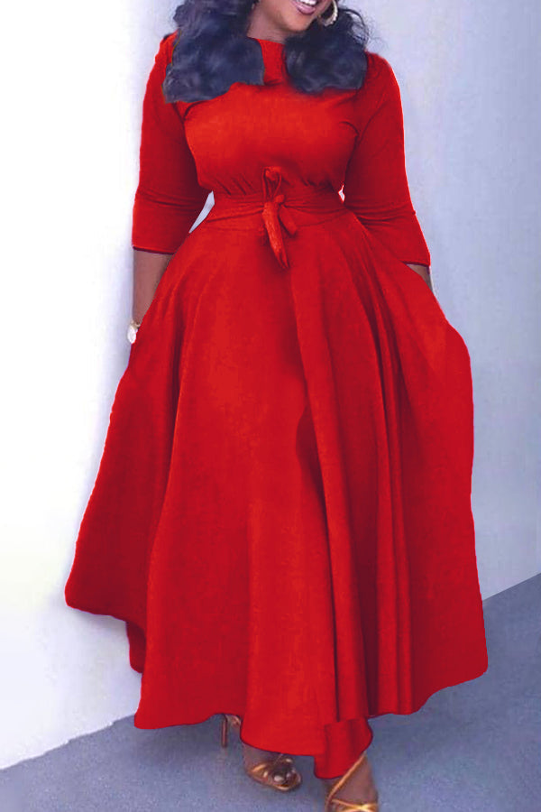 【S-3XL】 Šaty s 3/4 rukávem