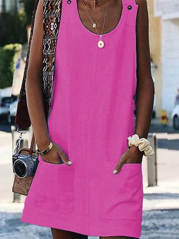 Dámské šaty na ramínka Pure Color