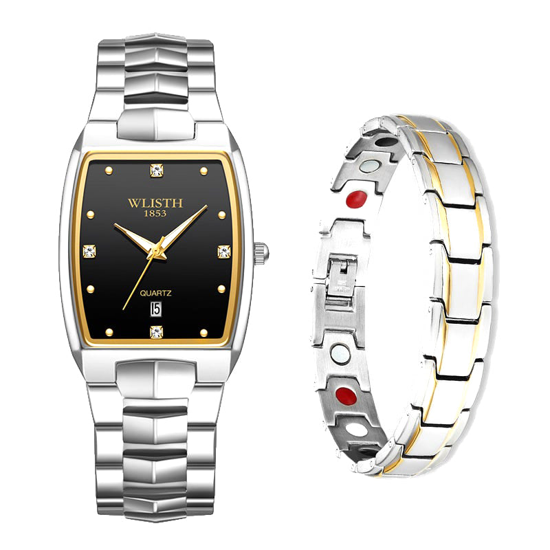 👩❤️👨DÁRKOVÁ SADA QUARTZOVÝCH HODINEK A MAGNETICKÉHO NÁRAMKU